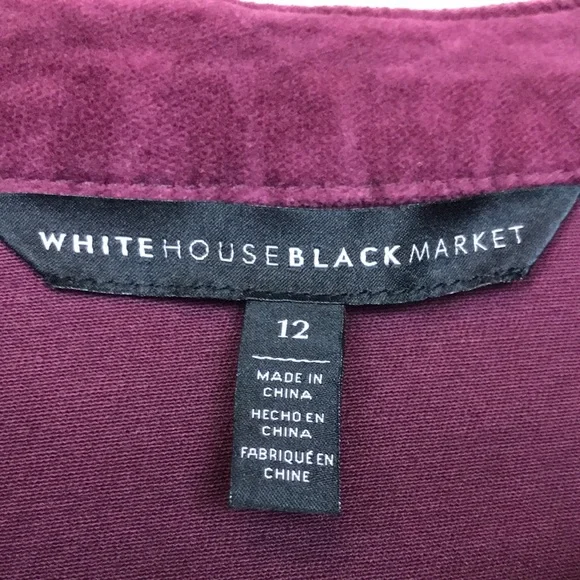White House Black Market Women’s Purple Denim Utility Button-Up Jean Jacket - Picture 8 of 9